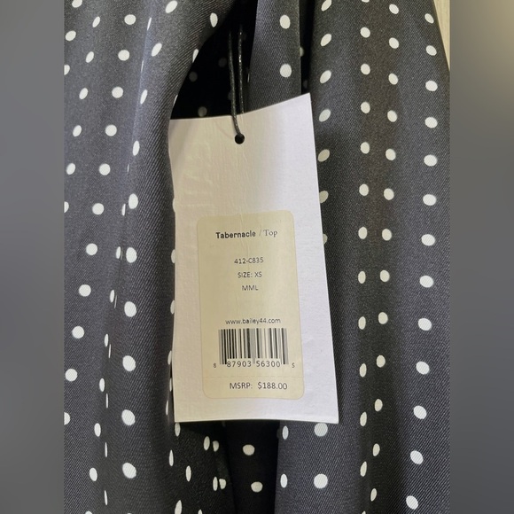 Bailey 44 Women's Tabernacle Dot Print Off The Shoulder Top Size XS NWT - Picture 6 of 7